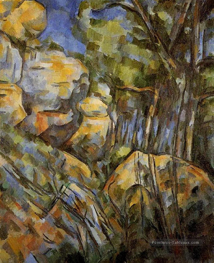 Roches près des grottes sous le Château Noir Paul Cézanne Peintures à l'huile